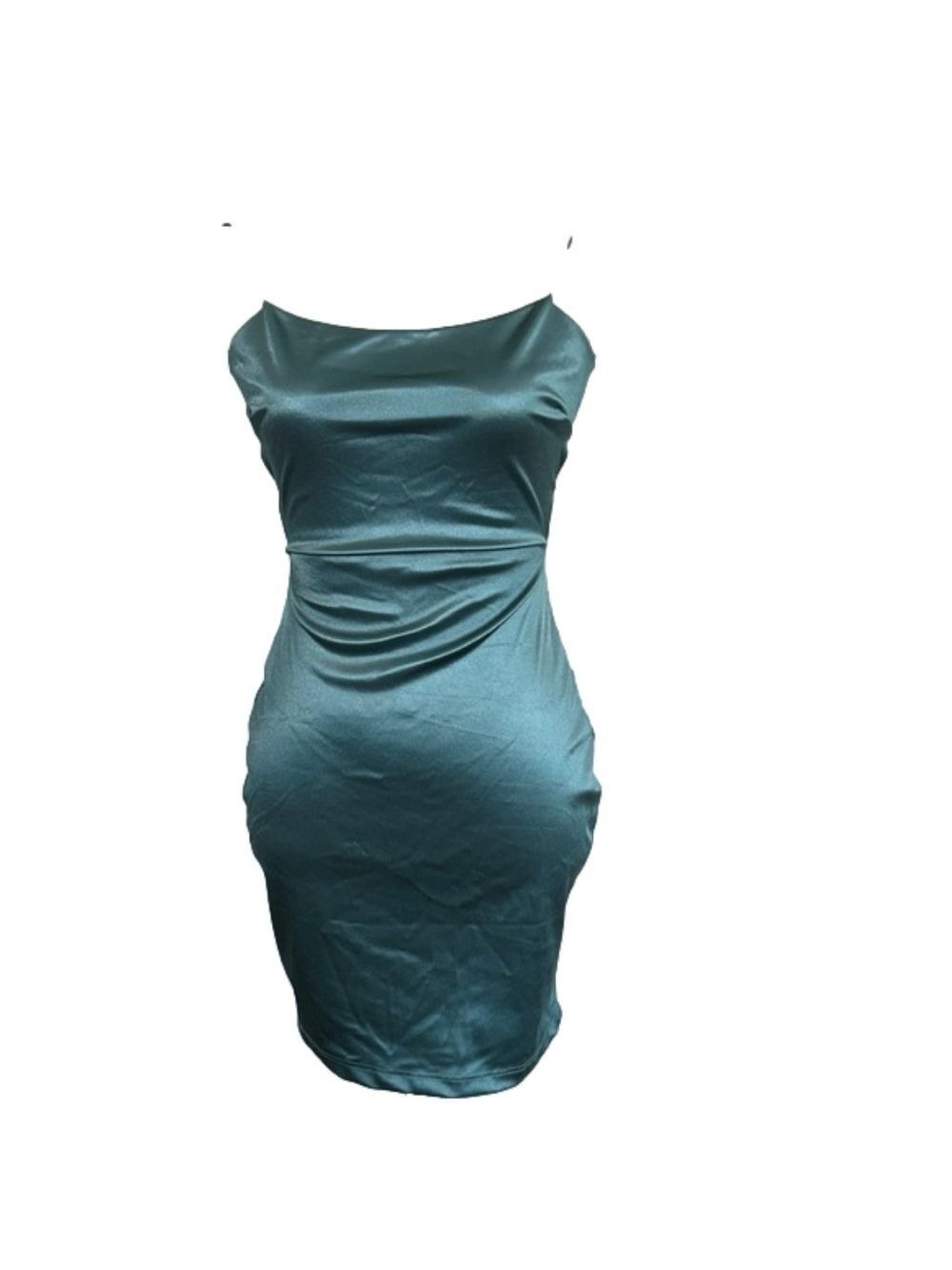 Windsor: Teal Blue Satin Dress: Size Small